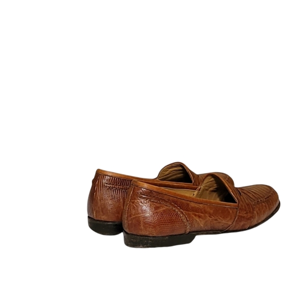 Men Vintage Brown Leather Loafers By Bragano Size 8.5D/Men Designer Shoes/ Men D - Picture 6 of 8